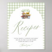 Grünes Gingham Frisch Vom Markt Rezepte Dusche Poster (Vorne)