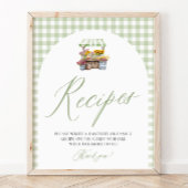 Grünes Gingham Frisch Vom Markt Rezepte Dusche Poster