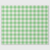 Grünes Gingham - Geschenkpapier (Flach)