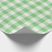 Grünes Gingham - Geschenkpapier (Ecke)