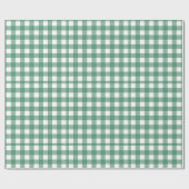 Grünes Gingham Geschenkpapier (Flach)