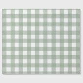 Grünes Gingham-Geschenkpapier kariert Geschenkpapier (Flach)