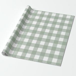 Grünes Gingham-Geschenkpapier kariert Geschenkpapier