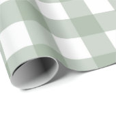 Grünes Gingham-Geschenkpapier kariert Geschenkpapier (Rolleneckpunkt)