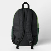 Grünes Gingham-Kaktusmuster Bedruckter Rucksack (Rückseite)