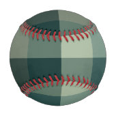 Grünes Gingham-Karo-Karo-Design Baseball (Rückseite)
