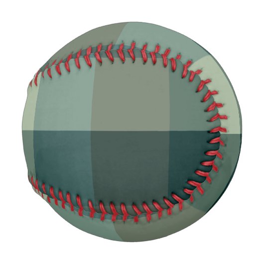 Grünes Gingham-Karo-Karo-Design Baseball (Rückseite Links)