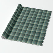 Grünes Gingham-Karo-Karo-Design Geschenkpapier (Ungerollt)