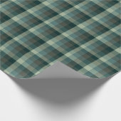 Grünes Gingham-Karo-Karo-Design Geschenkpapier (Ecke)