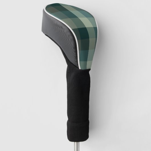 Grünes Gingham-Karo-Karo-Design Golf Headcover (angewinkelt)