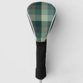 Grünes Gingham-Karo-Karo-Design Golf Headcover (Vorderseite)