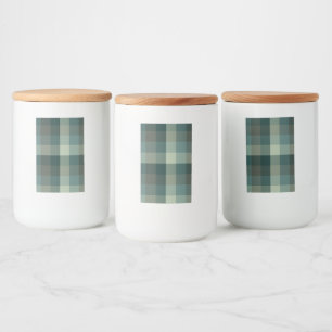 Grünes Gingham-Karo-Karo-Design Lebensmitteletikett