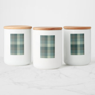 Grünes Gingham-Karo-Karo-Design Lebensmitteletikett