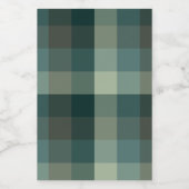 Grünes Gingham-Karo-Karo-Design Lebensmitteletikett (Einzelnes Label)