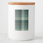 Grünes Gingham-Karo-Karo-Design Lebensmitteletikett (Vorderseite)