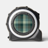 Grünes Gingham-Karo-Karo-Design  Maßband (Vorderseite)
