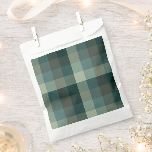 Grünes Gingham-Karo-Karo-Muster  Geschenktütchen (Ausgeschnitten)