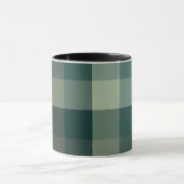 Grünes Gingham-Karo-Karo-Muster Tasse (Zentrum)