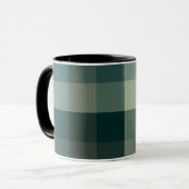 Grünes Gingham-Karo-Karo-Muster Tasse (Vorderseite Links)
