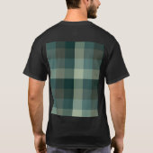 Grünes Gingham-Karo-Kleidermuster T-Shirt (Rückseite)