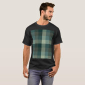 Grünes Gingham-Karo-Kleidermuster T-Shirt (Vorne ganz)