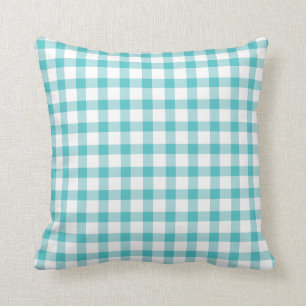 Grünes Gingham-Karo-Pastellmuster Kissen