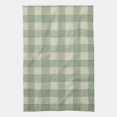 Grünes Gingham-Küchentuch Geschirrtuch (Vertikal)