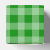 Grünes Gingham-Muster Geschenkschachtel (Oben)