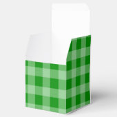 Grünes Gingham-Muster Geschenkschachtel (Geöffnet)