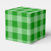 Grünes Gingham-Muster Geschenkschachtel (Rückseite)