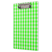 Grünes Gingham-Neonmuster durch Shirley Taylor Klemmbrett (Links)