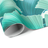 Grünes Ginkgo-Bilobulardmuster Geschenkpapier (Rolleneckpunkt)