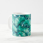Grünes Ginkgo-Bilobulardmuster Kaffeetasse (Vorderseite Links)