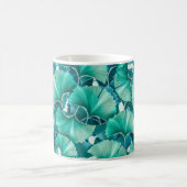 Grünes Ginkgo-Bilobulardmuster Kaffeetasse (Mittel)