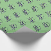 Grünes, glänzendes Papier Geschenkpapier (Ecke)