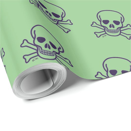 Grünes, glänzendes Papier Geschenkpapier (Rolleneckpunkt)