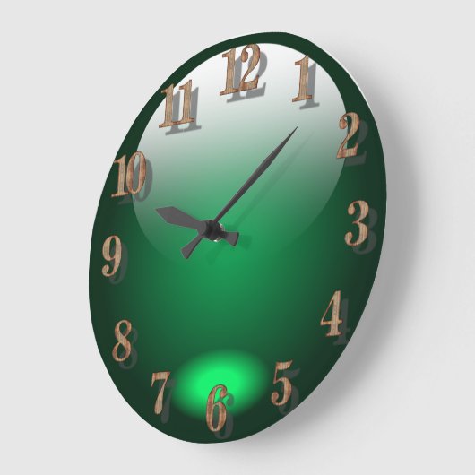Grünes Glas Große Wanduhr (Winkel)