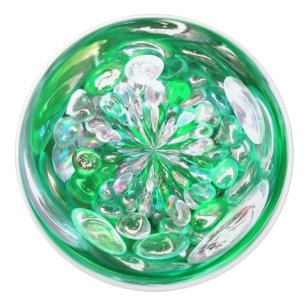 Grünes Glas-Kristall-Blasen-Effekt Keramikknauf