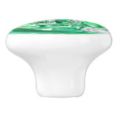 Grünes Glas-Kristall-Blasen-Effekt Keramikknauf (Seitenansicht)