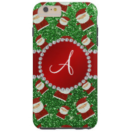 Grünes Glitterweihnachten Weihnachtsmann des Tough iPhone 6 Plus Hülle