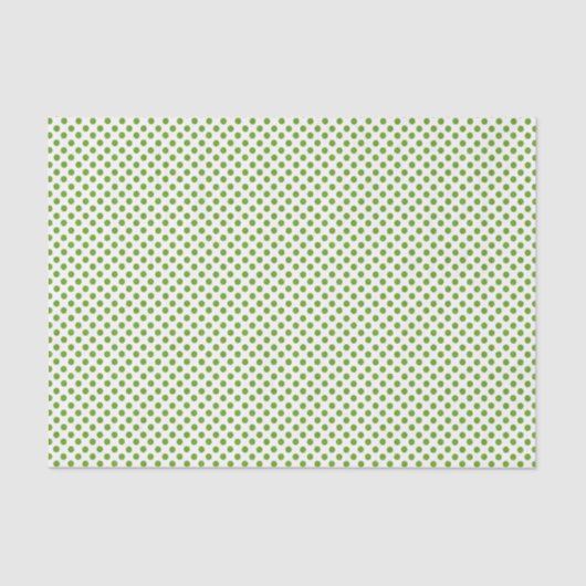 Grünes Glittery Polka Dot Tissue Paper Seidenpapier (Vorderseite)