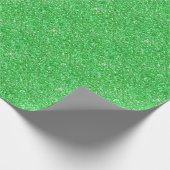 Grünes glitzerndes Glitzer Geschenkpapier (Ecke)