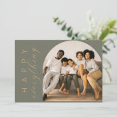 Grünes Glück für alles Feiertagskarte (Stehend Vorderseite)