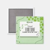 grünes Glück Magnet (Vorderseite/Rückseite)