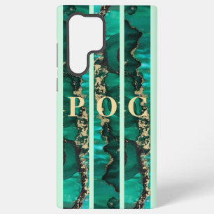 Grünes Gold Abstract Monogram Case-Mate Samsung Galaxy Hülle