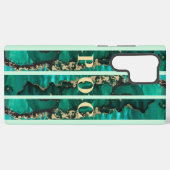Grünes Gold Abstract Monogram Case-Mate Samsung Galaxy Hülle (Rückseite (Horizontal))