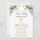 Grünes Gold aus der botanischen Erstkommune Einladung (Vorderseite)