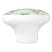 Grünes Gold Floral Keramikknauf (Seitenansicht)