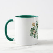 Grünes Gold Glitter Kleeblatt St. Patrick's Day Tasse (Links)