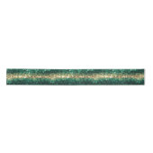 Grünes Gold Glitter Weihnachten Satinband (Vorderseite)